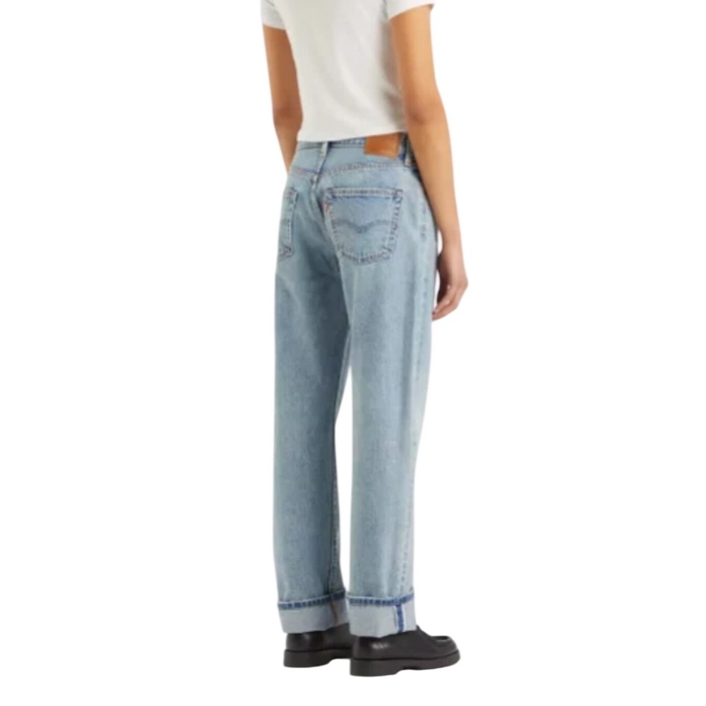Free People Levis 501 90s Selvedge Denim Jeans Light Wash Straight Leg W31 NWT - Picture 2 of 13